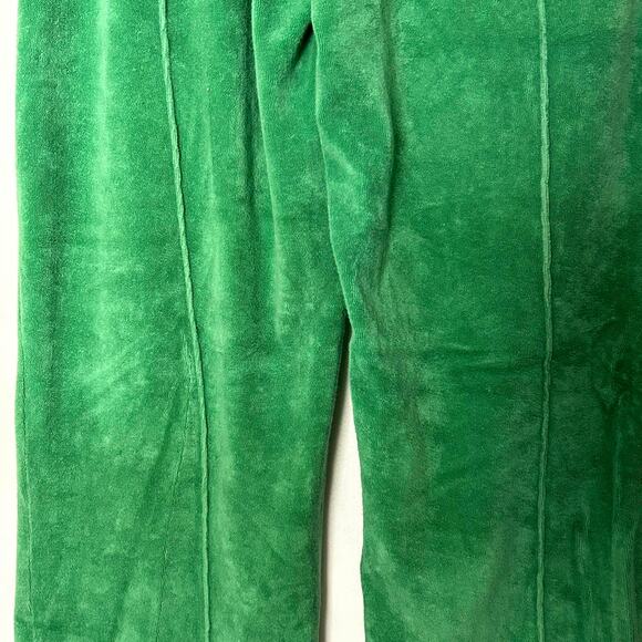 Green Terrycloth Wide Leg Pants - Picture 5 of 7
